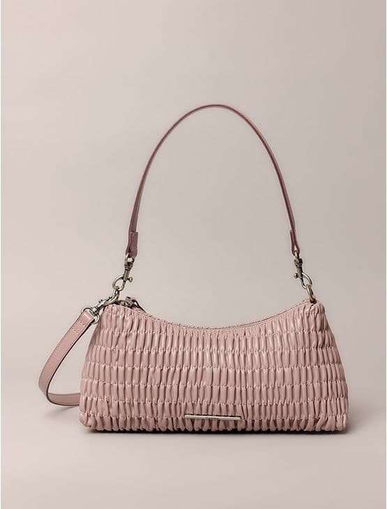 Bolsa Média Feminina Drapeada Calvin Klein - Caqui Medio Bolsa Média Feminina Drapeada Calvin Klein Caqui Medio u