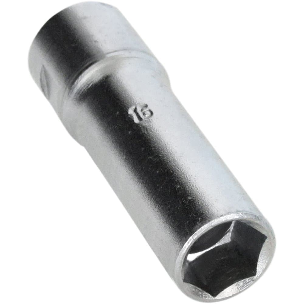 Ferramenta tipo Soquete 16 mm Vazada Longa 80mm com Encaixe 12 Pol CRKOMBATT-KBT6026