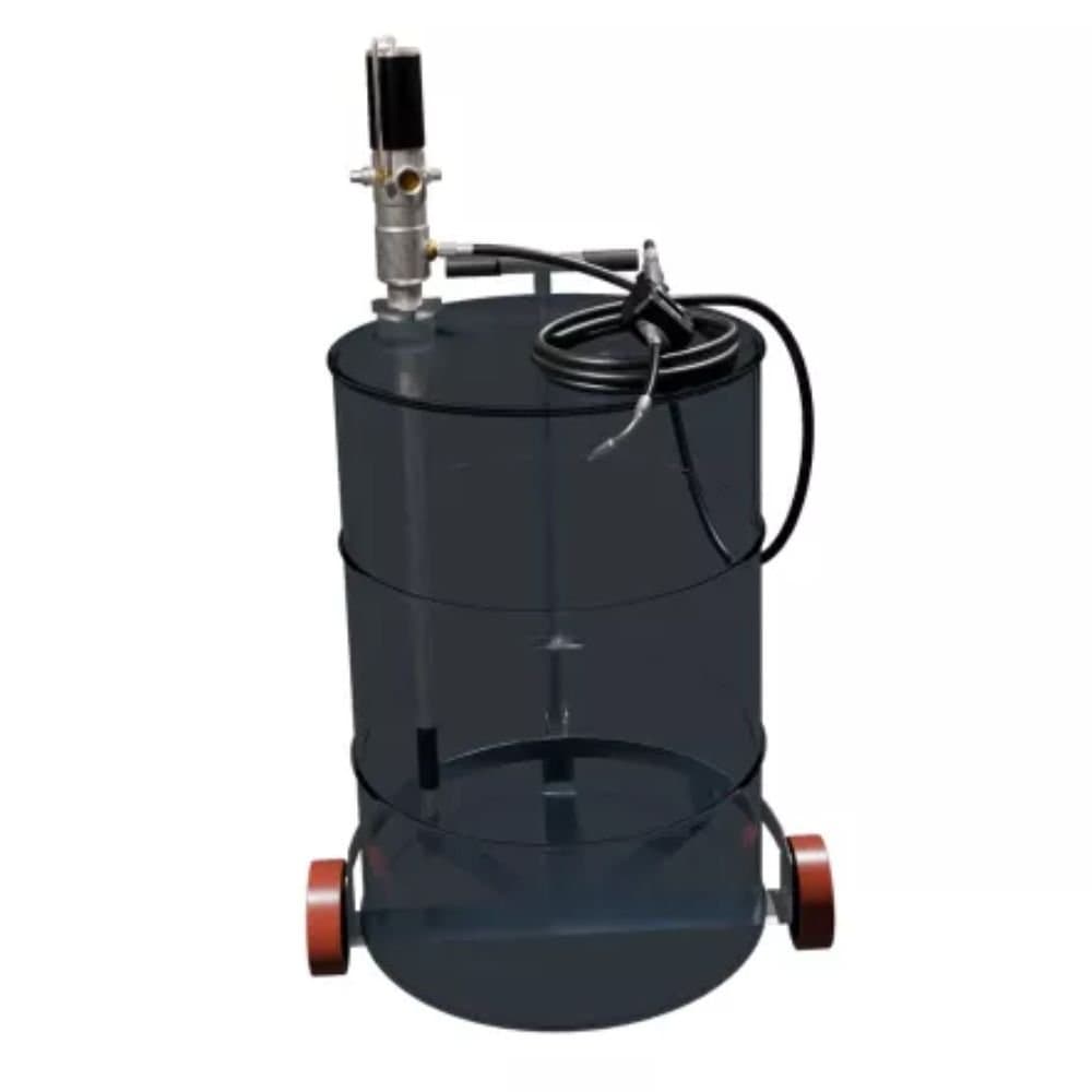 Jogo Completo para Lubrificacao de Oleo com Propulsora Pneumatica Medidor e Carrinho LUBMIX-MIX-OL-M1-C