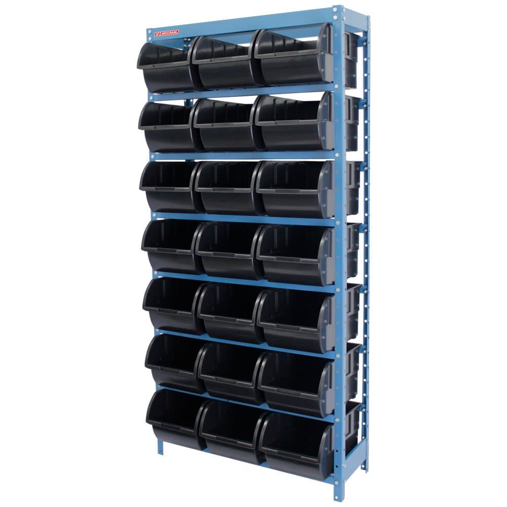 Estante Porta Componentes com 21 Caixas Preta Nr 7 NOCRAM-NE217P