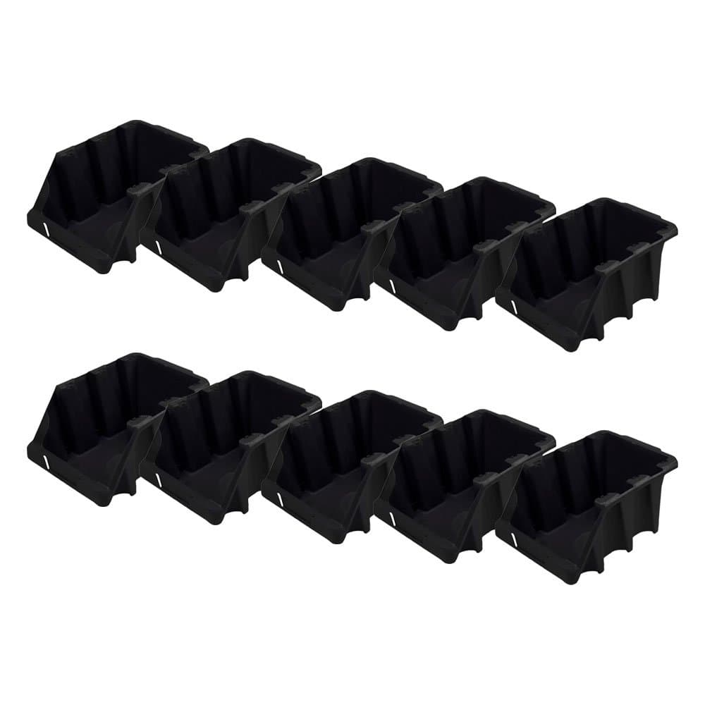 Kit com 10 Gavetas Plasticas Preta Nr 7 Preto PRESTO-K4641
