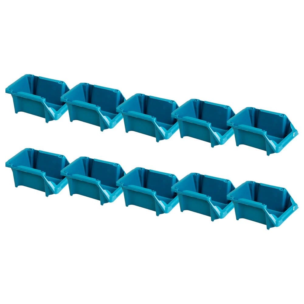 Kit com 10 Gavetas Plasticas Pratica Empilhavel Nr 3 Azul PRESTO-K4653