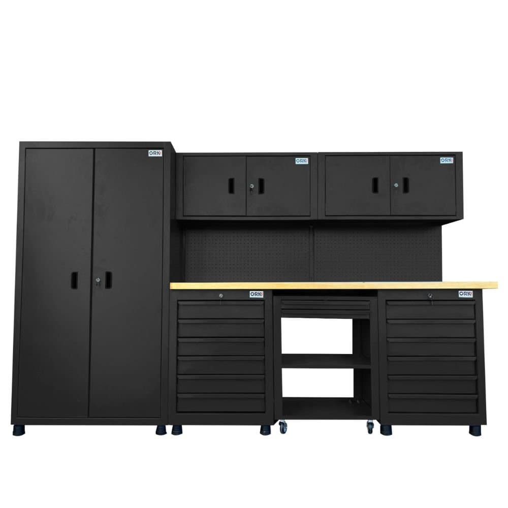 Armario Modulado para Oficina Preto Completo ORK-OFI-004P