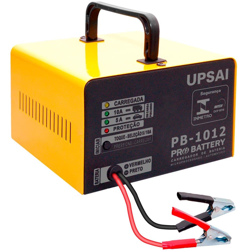 Carregador de Bateria 10A 12V Pro Battery UPSAI-PB1012