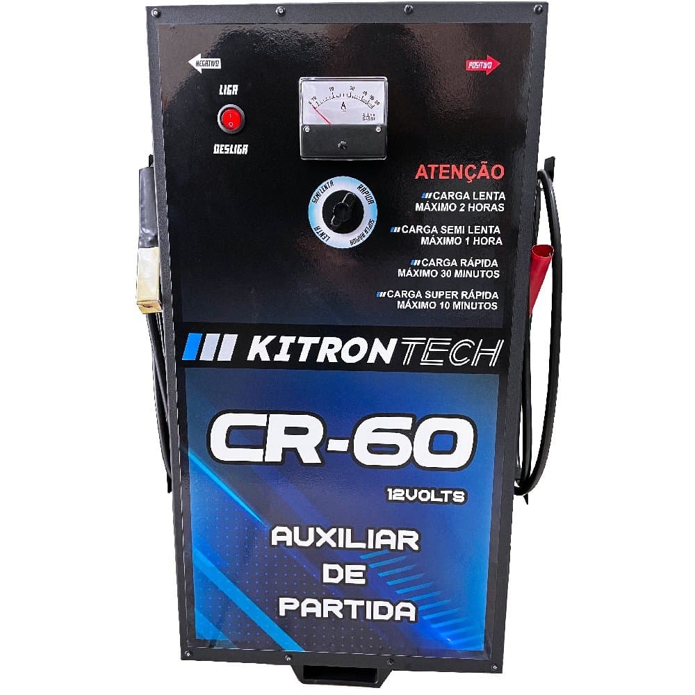 Carregador de Bateria CRAP 60A Bivolt com Auxiliar de Partida KITRON TECH-400008