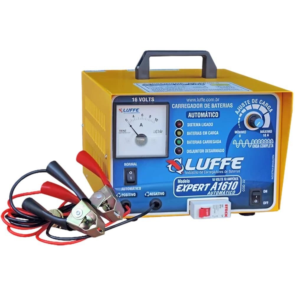 Carregador de Baterias Expert A-1610 Automatico 16V 10A 110220V LUFFE-000022