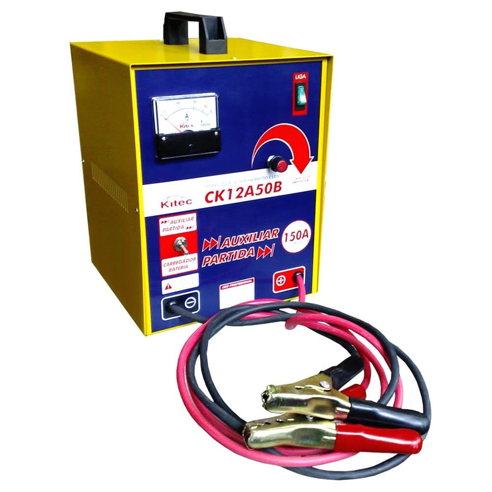 Carregador de Bateria Rapido e Lento e Auxiliar de Partida 50 A - 12 V KITEC-CK12A50B