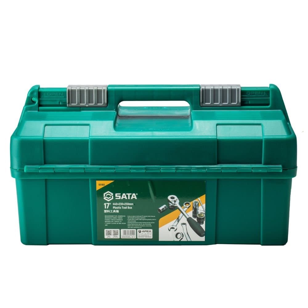 Caixa Plastica Sanfonada 17 Pol para Ferramentas 440 x 230 x 250mm SATA-ST95166SC