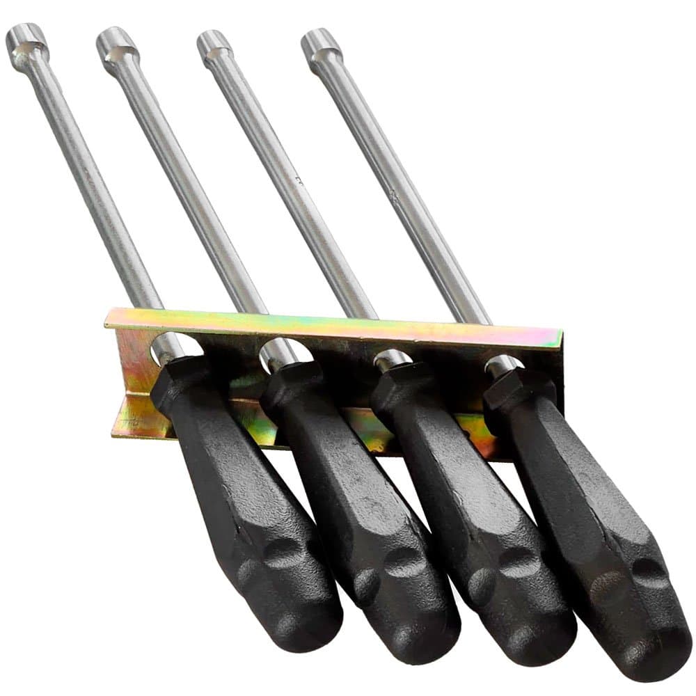 Jogo Chaves Tipo Canhao Tork 4 Pecas com Suporte Metalico CRFERRAMENTAS-CR-31-E