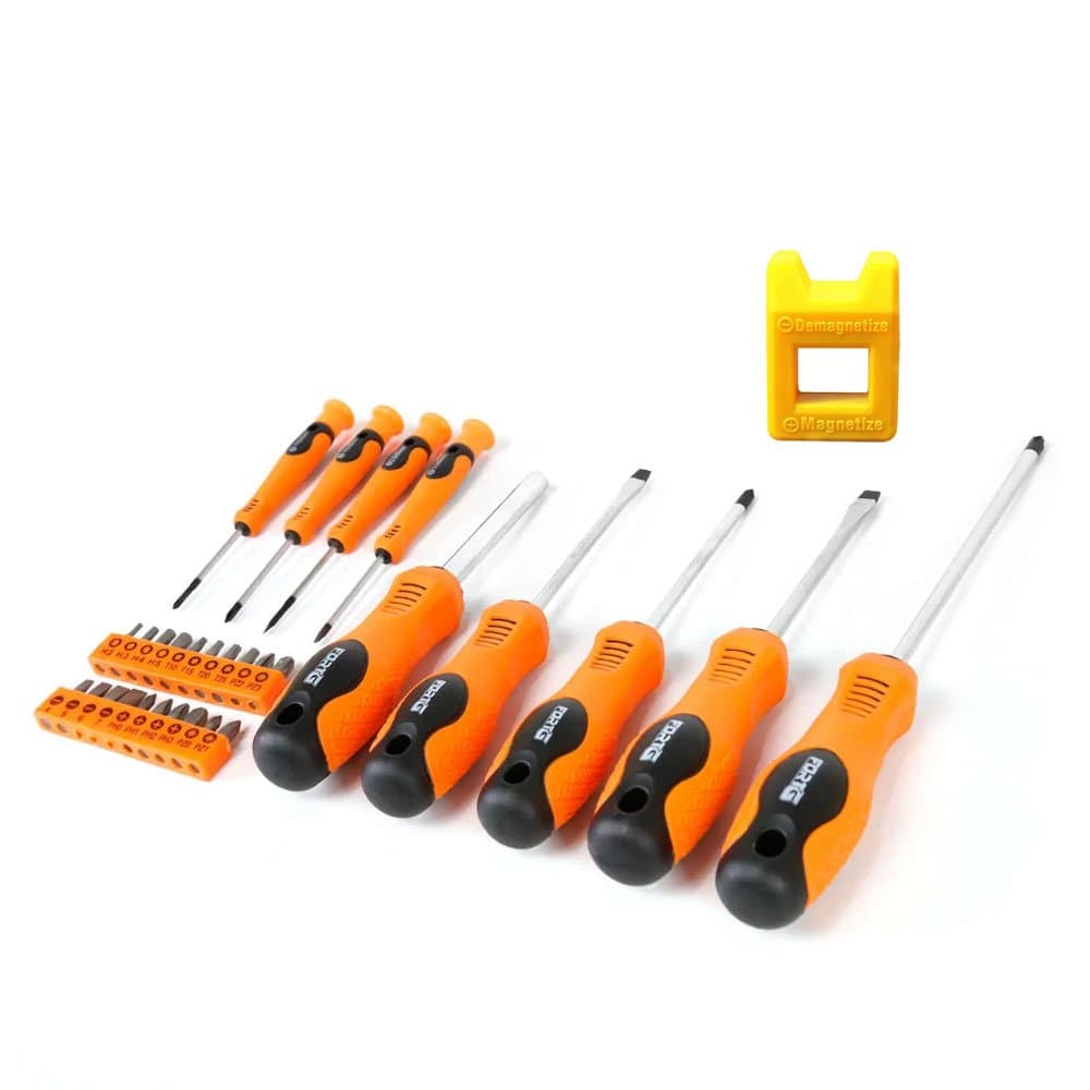 Jogo 29 pecas Chave de FendaPhillips e Bits Magnetizador e Desmagnetizador para Chaves FORTGPRO-K3283