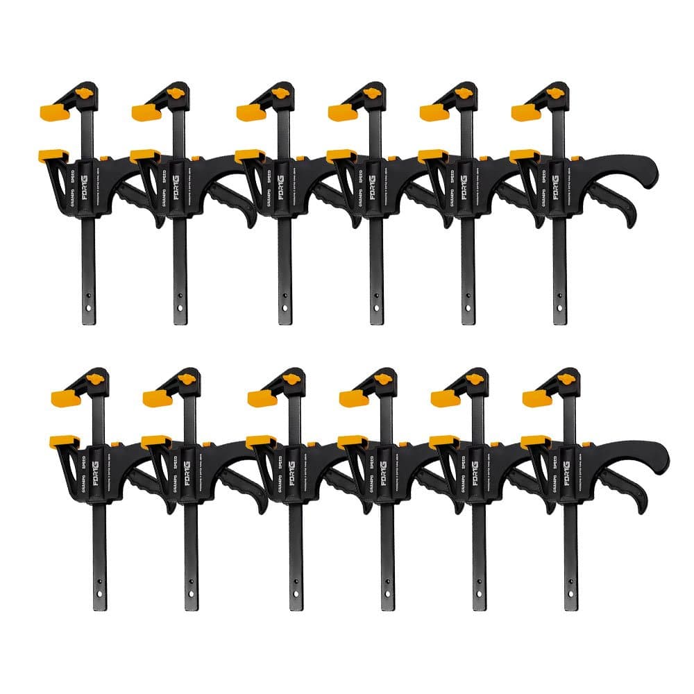 Kit com 12 Grampos de Aperto Rapido Speed 4 Pol FORTGPRO-K4956
