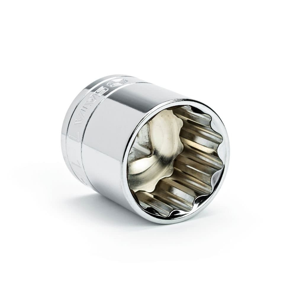 Soquete Estriado Cromado 24mm com Encaixe de 12 Pol SATA-ST13615SC