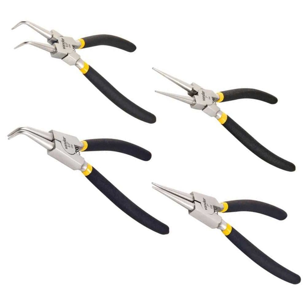 Alicate para Aneis Jogo com 4 Pecas 6 12 Pol 165 mm e 7 Pol 178 mm VONDER-3662004007