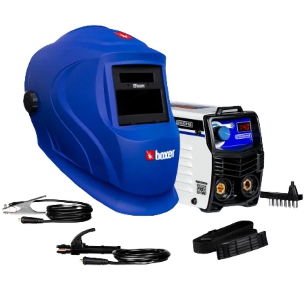 Maquina de Solda Inversora MMA Touch 145 140A Bivolt com Mascara Optiarc 70 BOXER-1015015