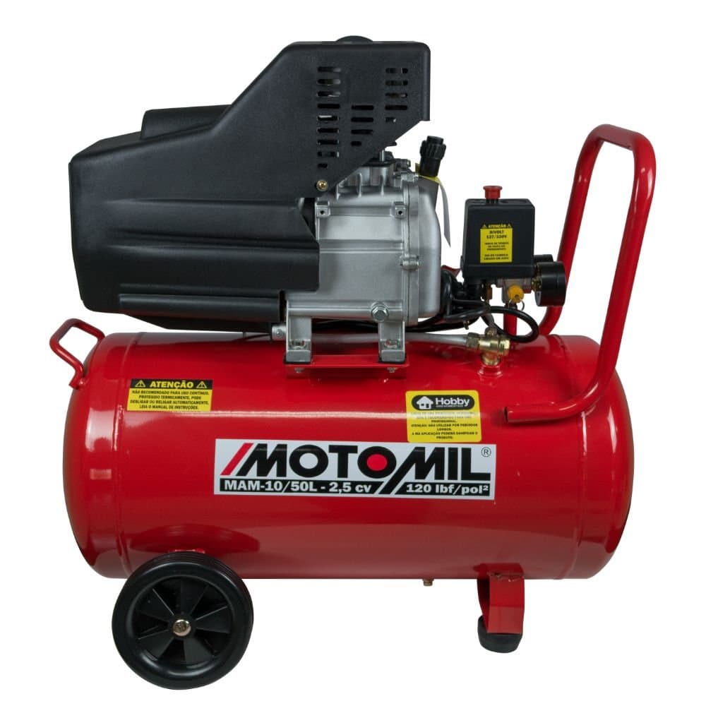 Motocompressor de Ar MAM-1050BR 25HP 50L 88pcm 110220V Moto Compressor Profissional MOTOMIL-378127