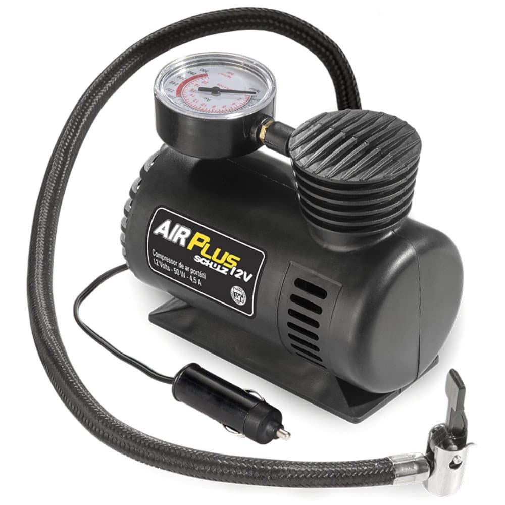 Motocompressor de Ar Direto Air Plus com Manometro 50W 12V SCHULZ-9209759-0