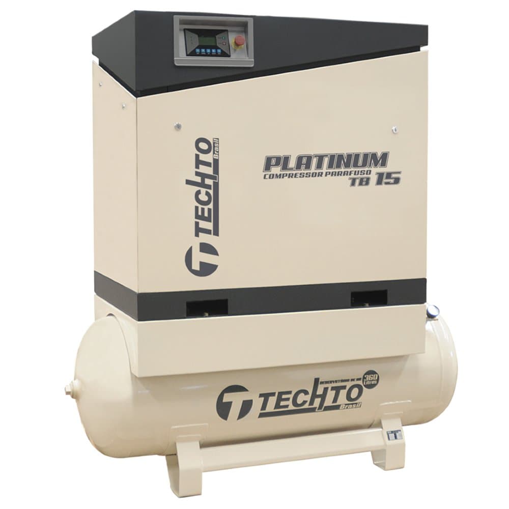 Compressor de Ar Parafuso com Reservatorio 15HP 50 Pes 360L 380V - Trifasico TECHTO-672