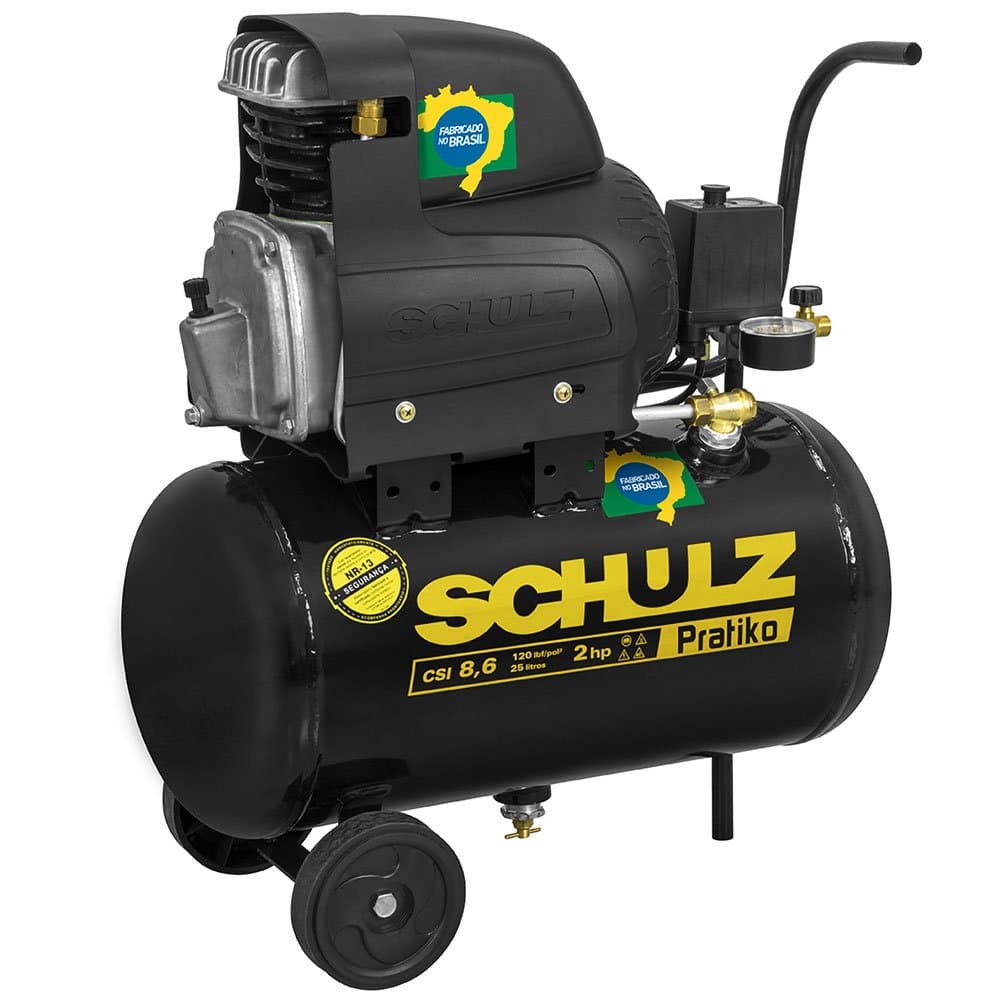 Motocompressor de Ar Pratiko CSI 8625 2HP 25L Monofasico 110V SCHULZ-9150422