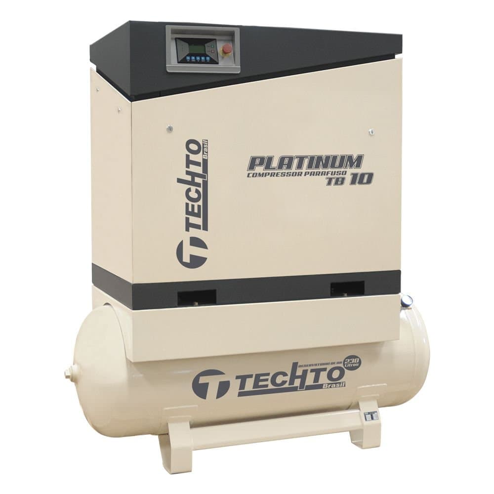 Compressor Parafuso Platinum TB75 75HP 20pes 230L 175PSI 220380V - Trifasico TECHTO-004297