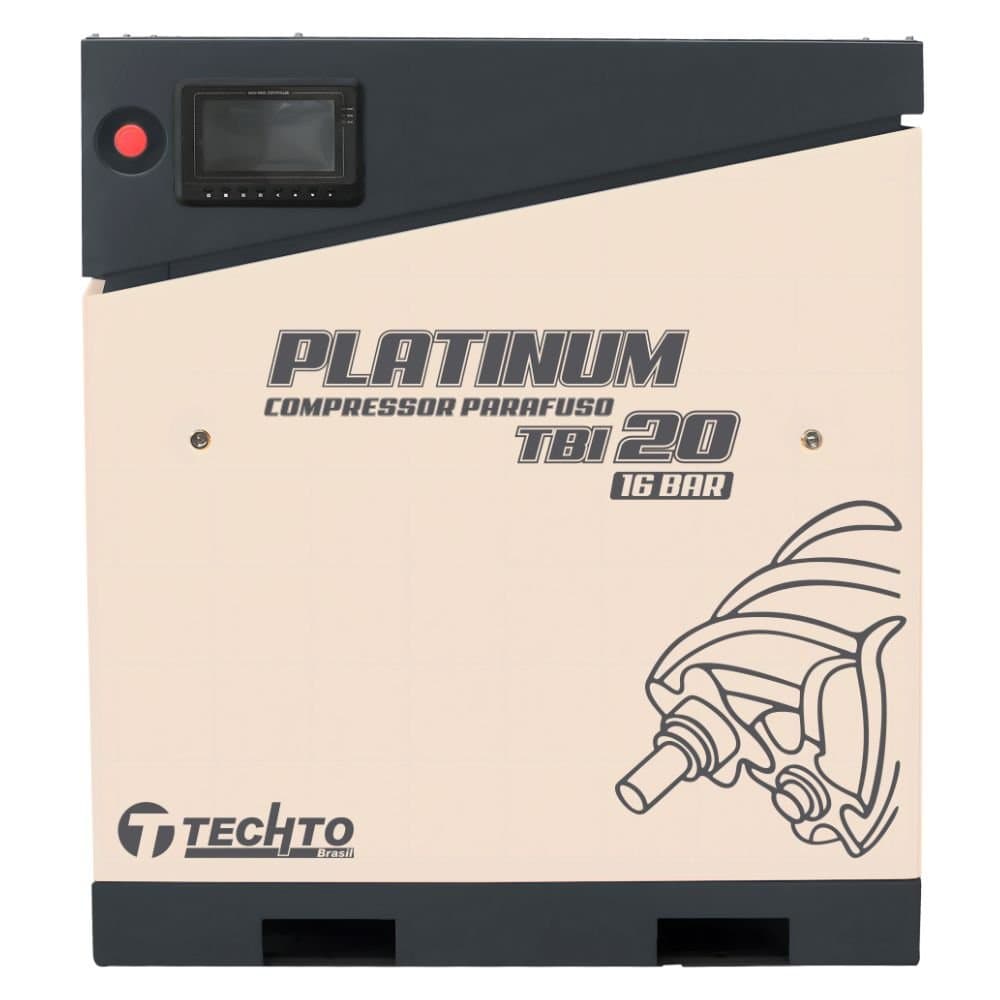 Compressor Parafuso com Inversor de Frequencia 20HP 16 Bar Platinum Trifasico 380V TECHTO-9039