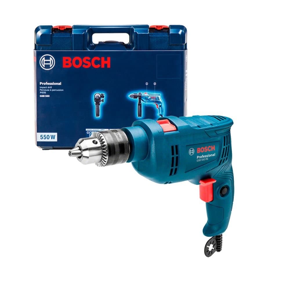 Furadeira de Impacto GSB 550 RE 12 Pol 550W 110V com Maleta BOSCH-GSB-550-RE-M