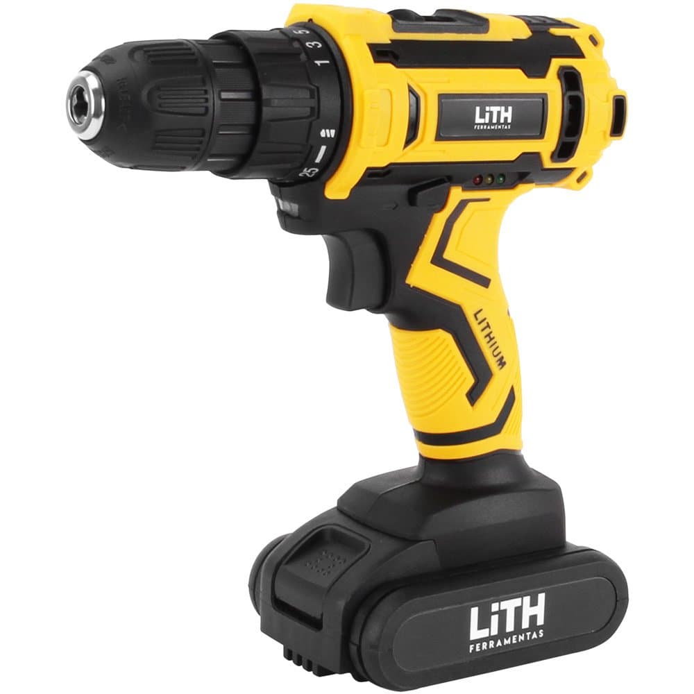 FuradeiraParafusadeira 38 Pol a Bateria 18V Li-Ion com Carregador Bivolt LITH-LT7036