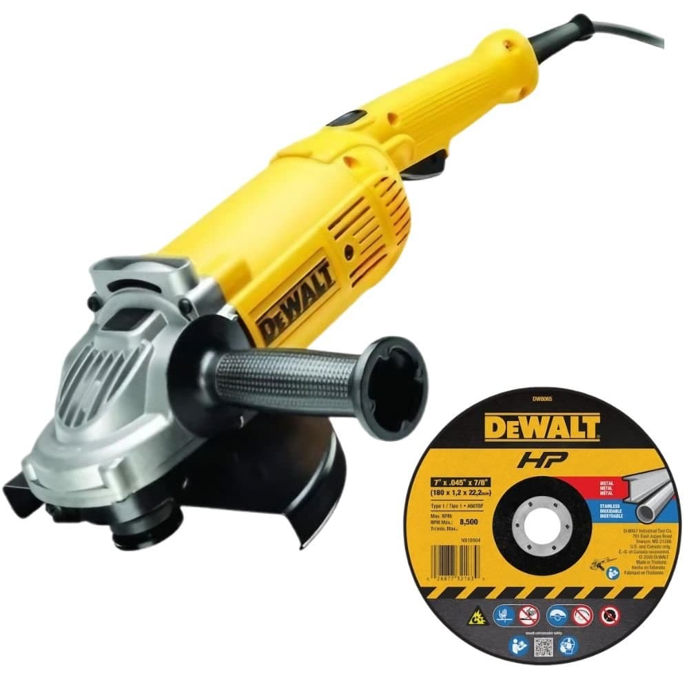 Combo Esmerilhadeira Angular 7Pol 2200W 110V DWE491 com 3 Discos de Corte MetalInox 16mm DW8065-AR DEWALT-K8245