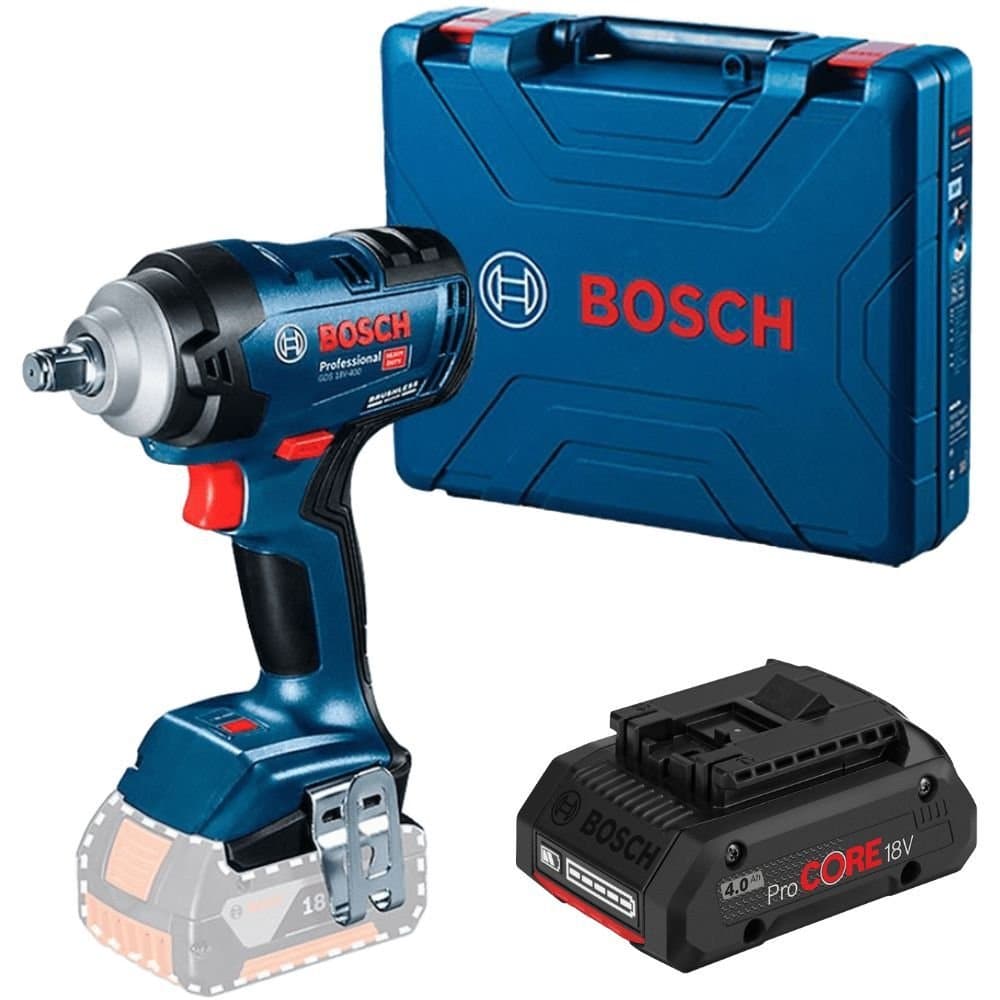 Combo Chave de Impacto GDS18V-400 12 Pol 18V Bateria Ions de Litio ProCORE 18V 40Ah BOSCH-K8973
