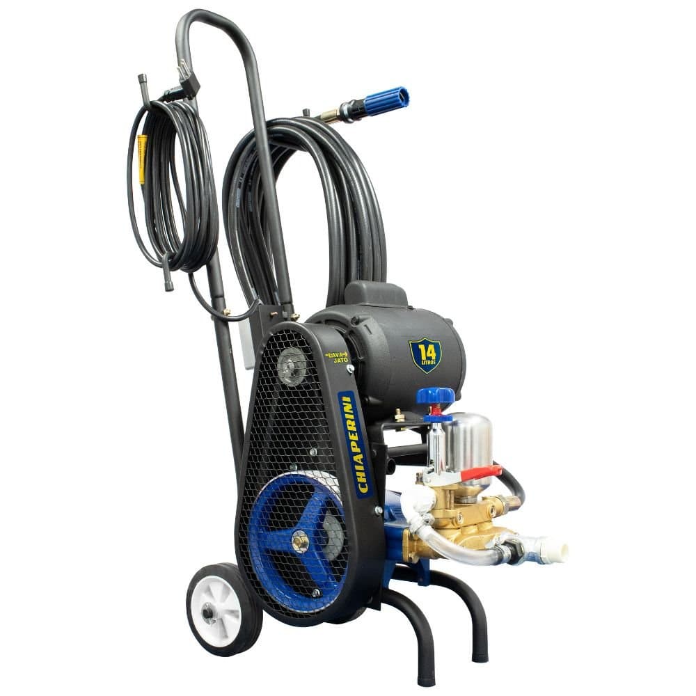 Lavadora Industrial Lava Jato LJ 14L Movel 320 Libras Motor WEG 1HP 110V com Mangueira 20m CHIAPERINI-25655