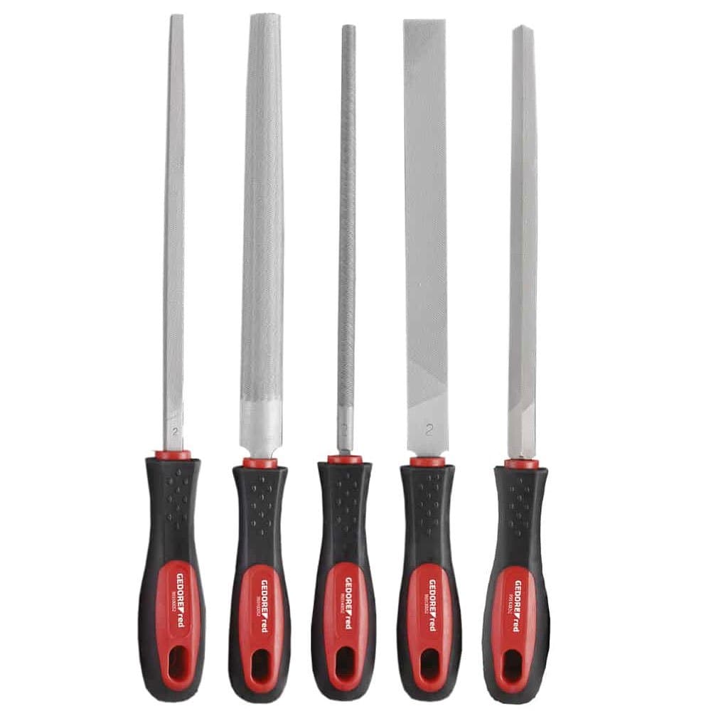 Jogo de Limas Cabo Plastico com 5 Pecas GEDORE RED-R93000005