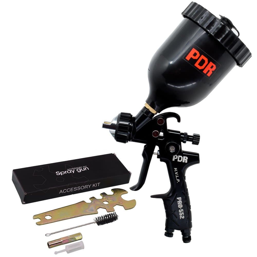 Pistola para Pintura HVLP 14mm Copo Preto 600ml PDR-PRO-552