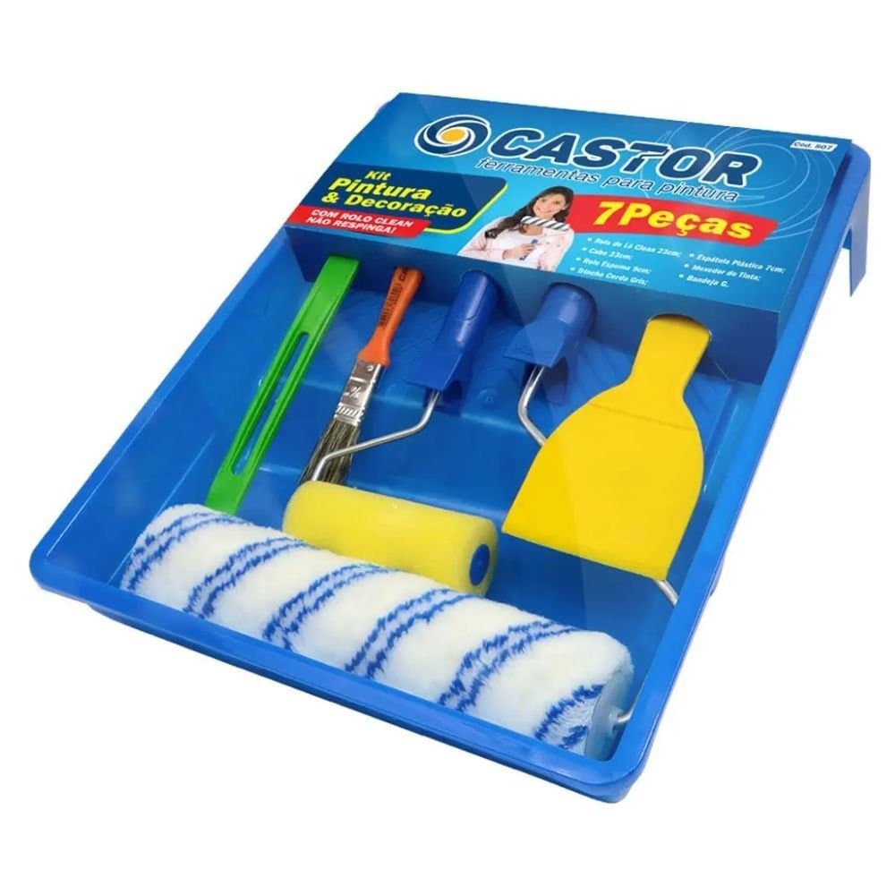 Kit de Pintura e Decoracao 7 Pecas CASTOR-807