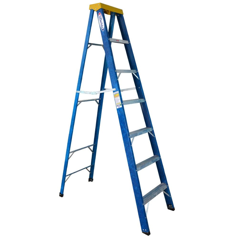 Escada Tesoura Premium em Aluminio e Fibra 7 Degraus 210 Metros WBERTOLO-TAFP7