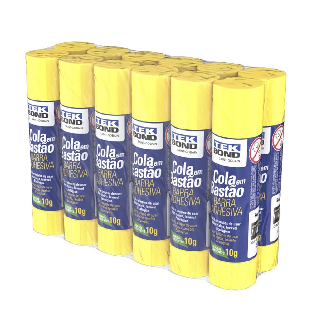 Conjunto 12 Colas Bastao Escolar Shrink 10g TEK BOND-22201010004