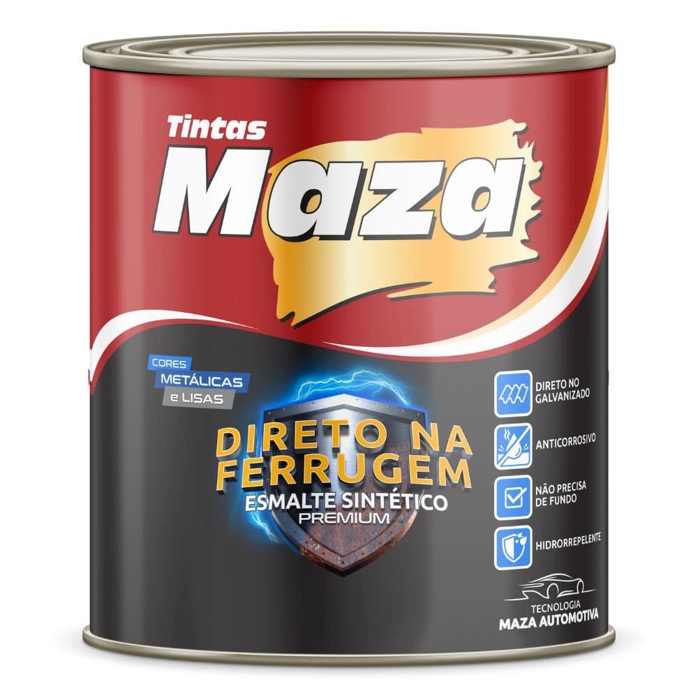 Tinta Esmalte Sintetico Metalico Bronze Antigo 900ml MAZA-18765
