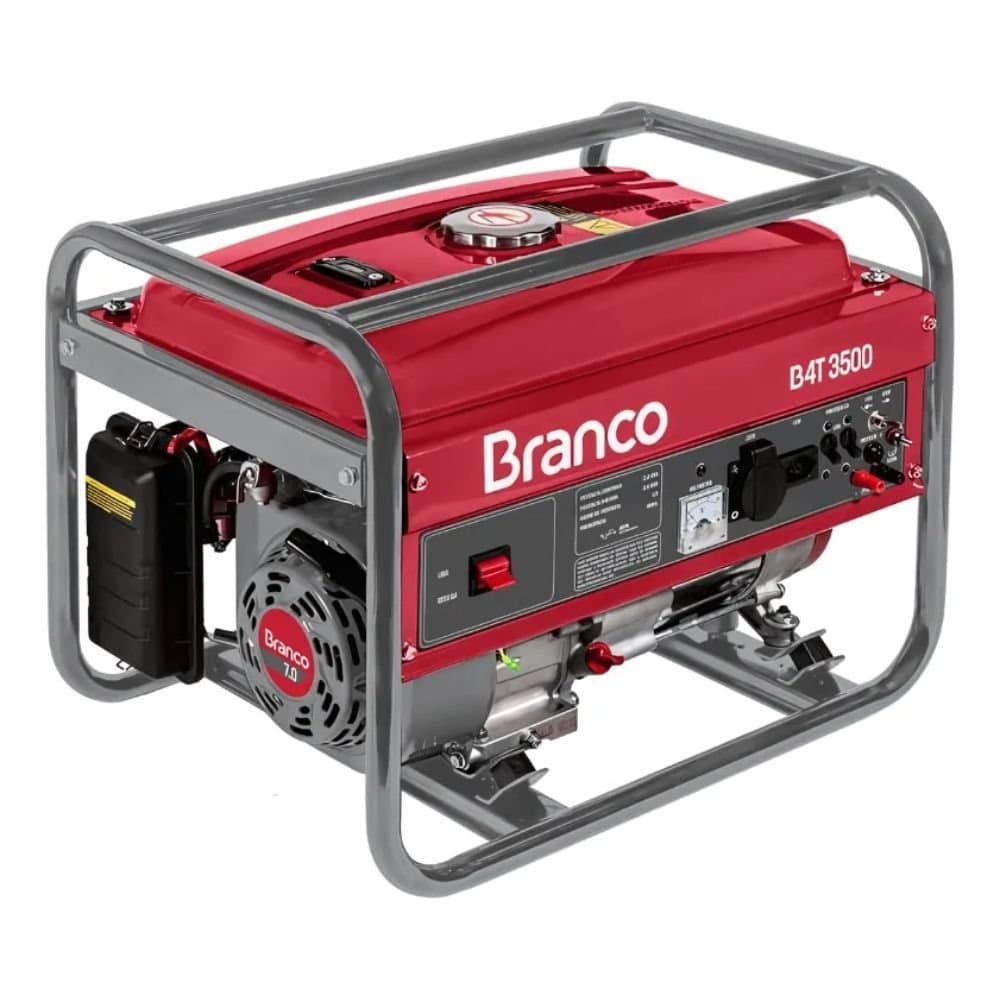 Gerador de Energia a Gasolina 70CV 35KW Monofasico 110220V com AVR e Partida Manual BRANCO-90315540