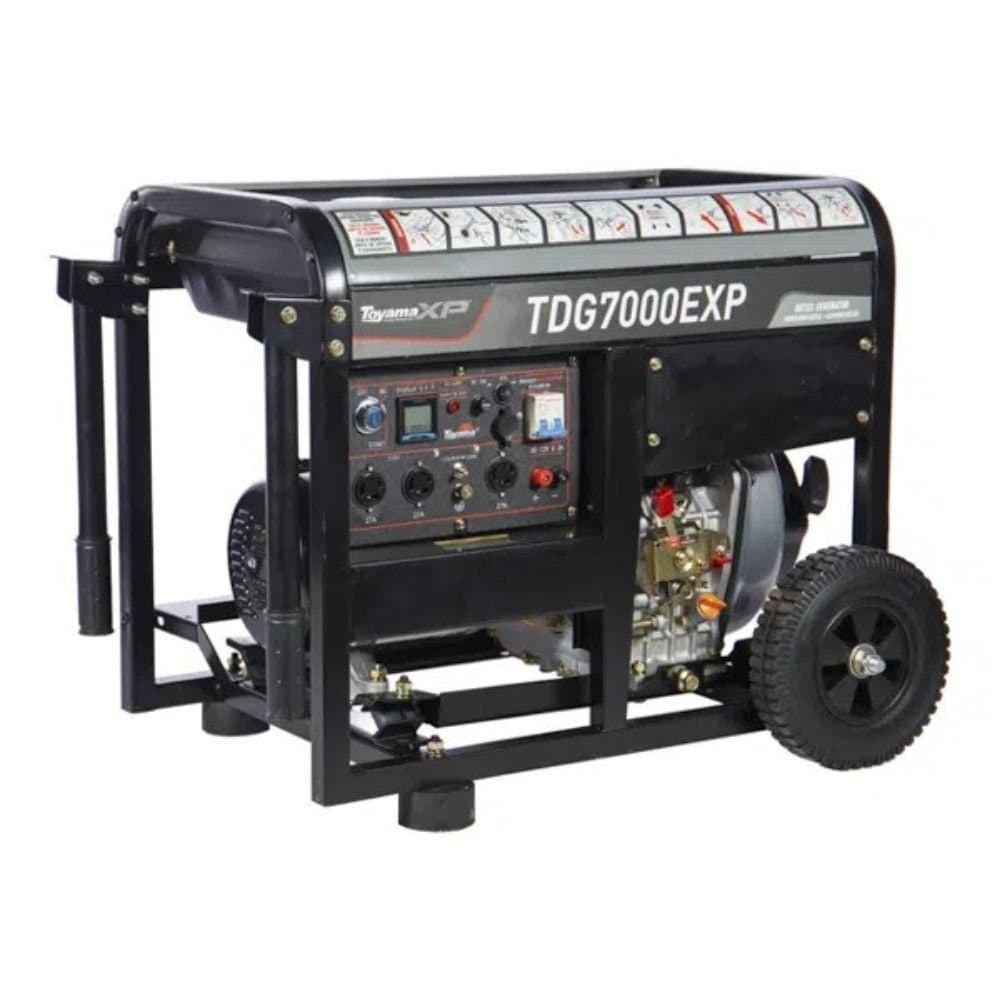 Gerador XP ATS Ready Diesel 418cc 6 kVA partida Manual e Eletrica 110V220V TDG7000EXP TOYAMA-