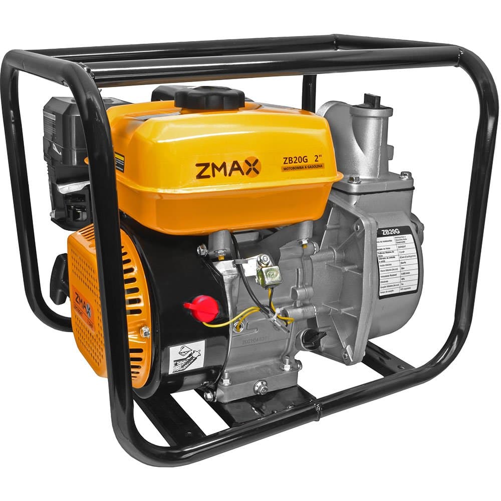 Motobomba Autoescorvante a Gasolina 4T 2x2 Pol 70HP 212CC com Partida Manual ZMAX-ZB20G