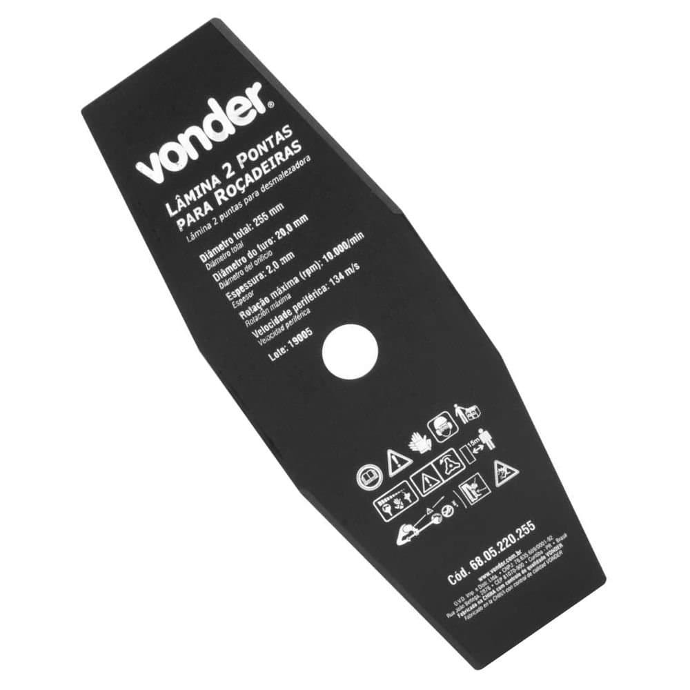 Lamina de 2 pontas para rocadeiras 255 mm x 200 mm VONDER-6805220255