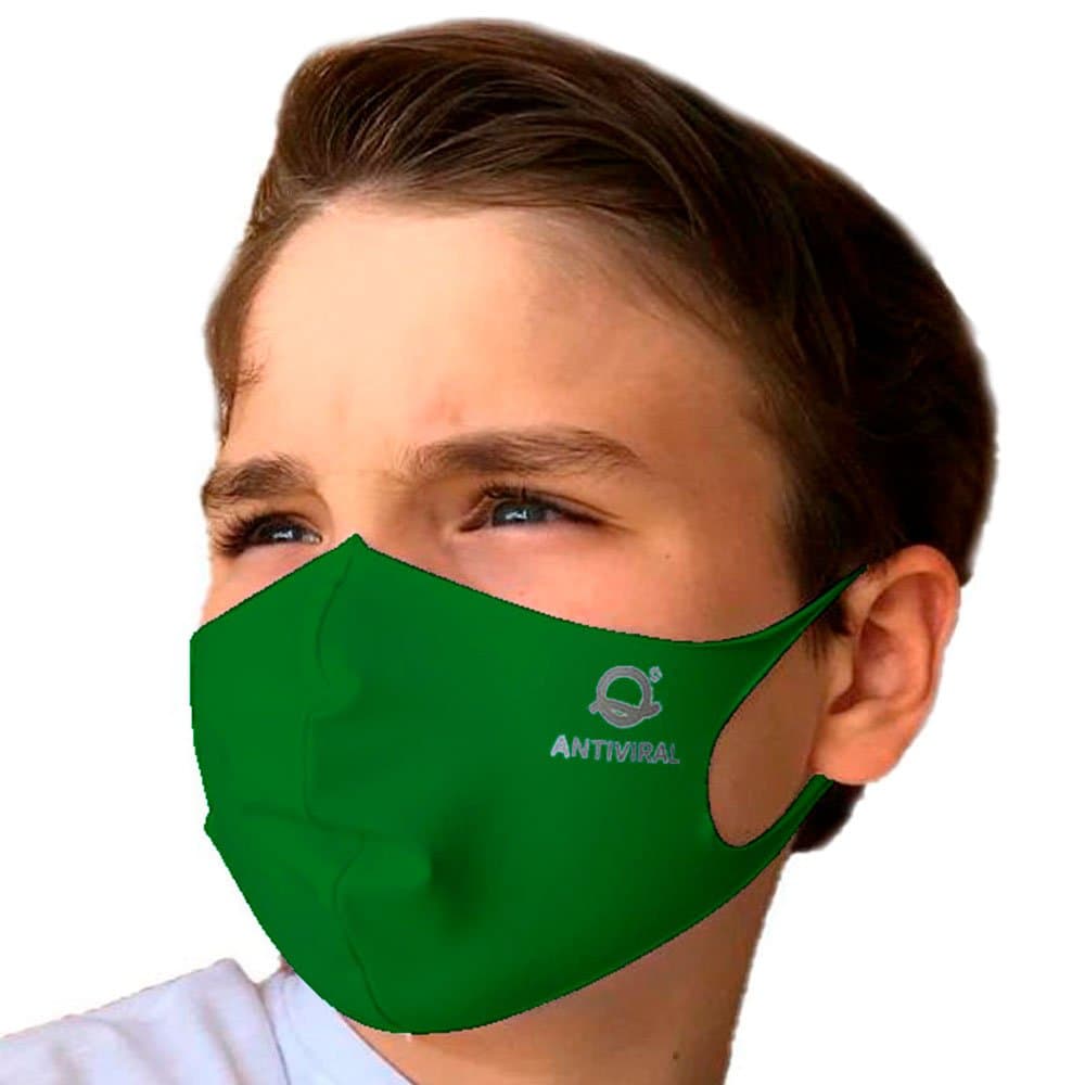 Mascara de Tecido Antiviral Verde Infantil CHROMALIQUIDO-CLOMASC002PA-VERDE