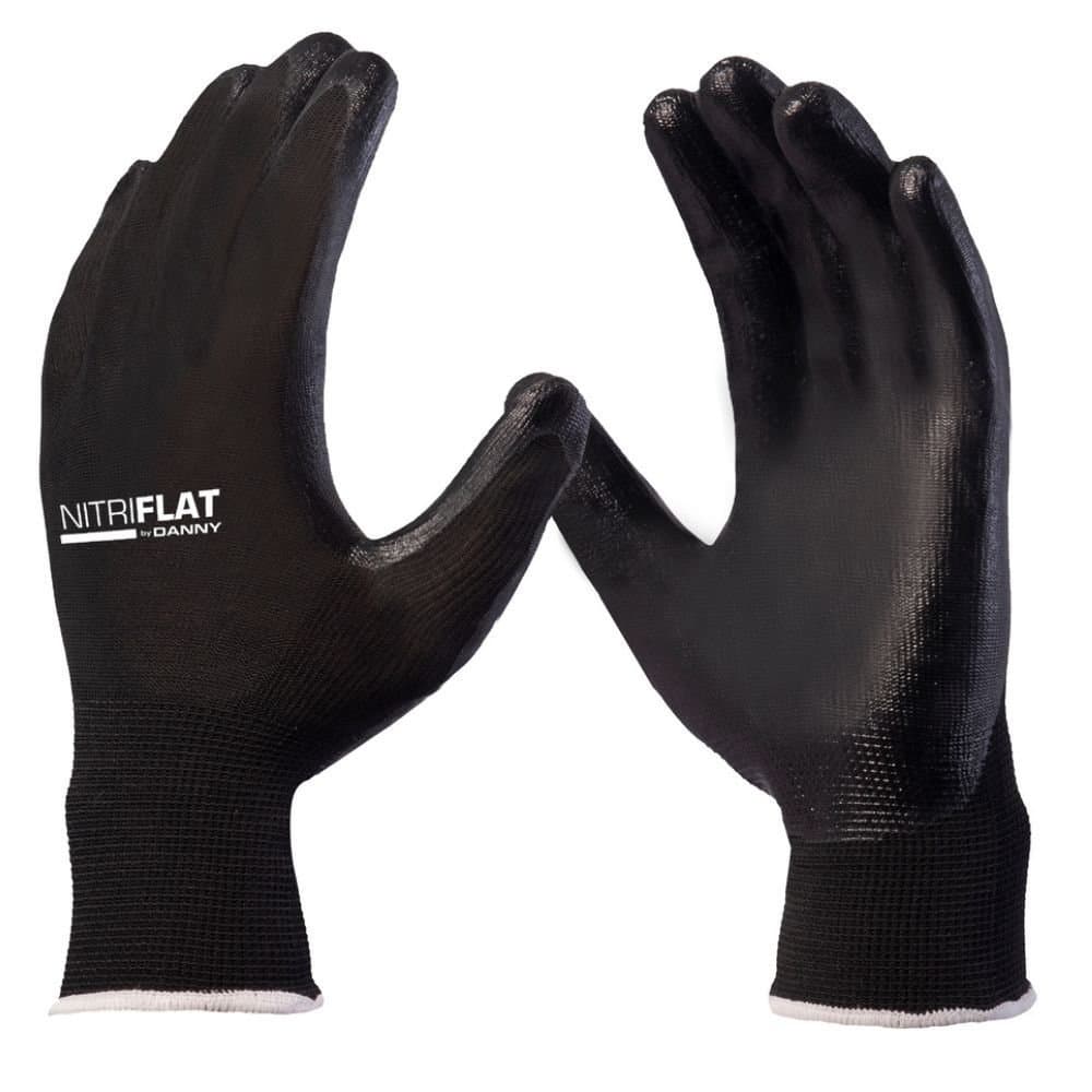 Luva de Seguranca Poliamida e Borracha Nitrilica Nitriflat Preto Tamanho P - 1 Par DANNY-VIC11410 P PT