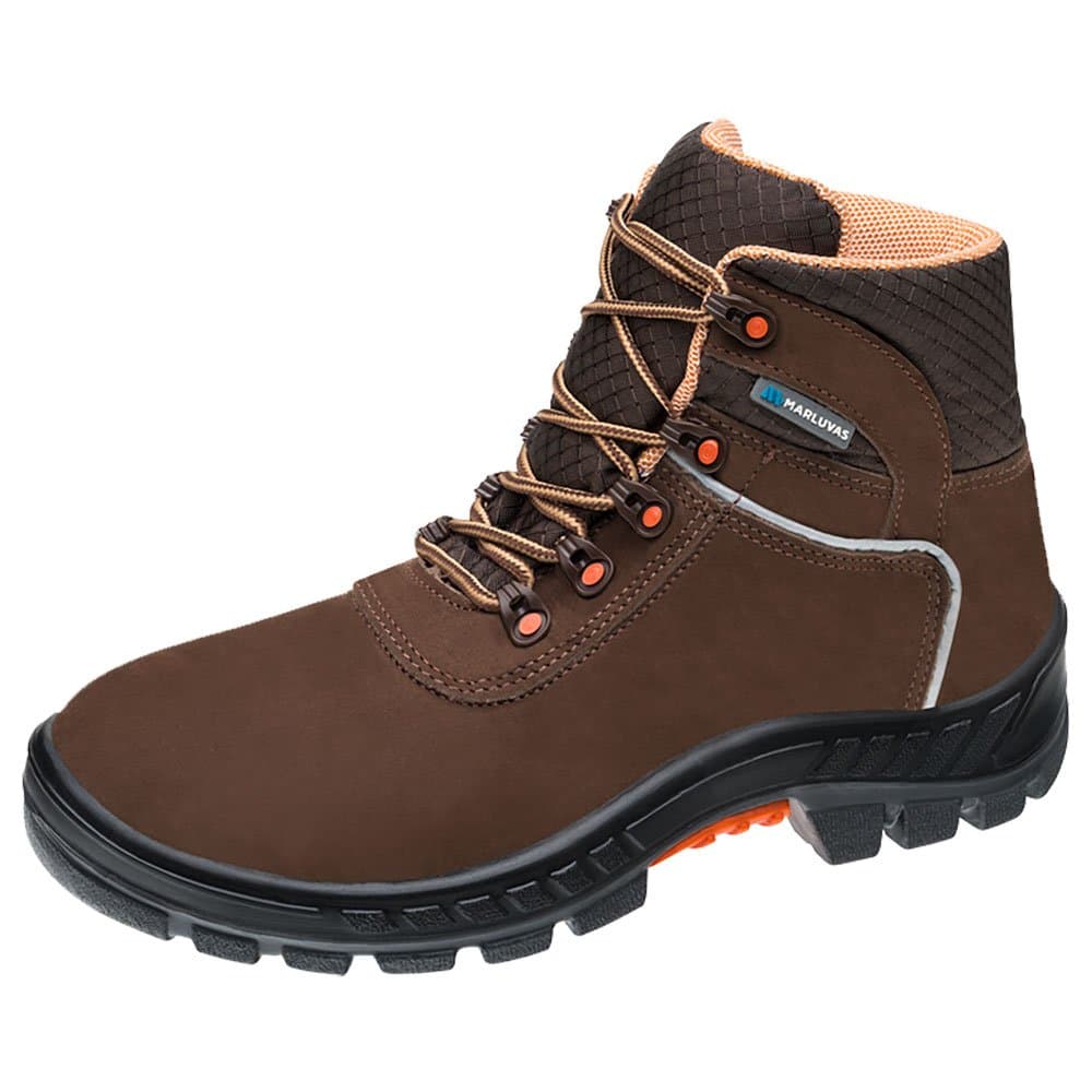 Botina de Seguranca Nobuck Marron PREMIER com Cadarco n39 CA 41370 75BPR29-MSMC-BP MARLUVAS-700349-39