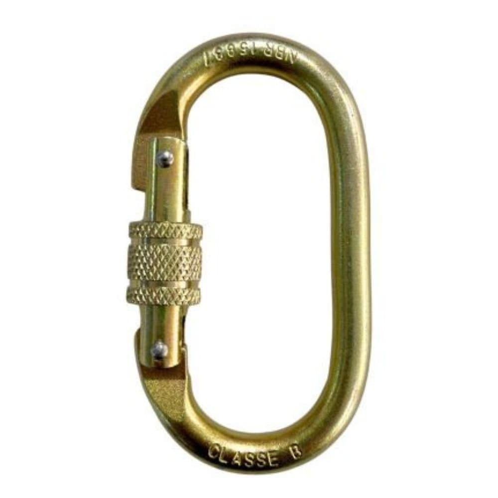 Mosquetao Oval CG670 Abertura 18mm com Trava Dupla CARBOGRAFITE-012293412
