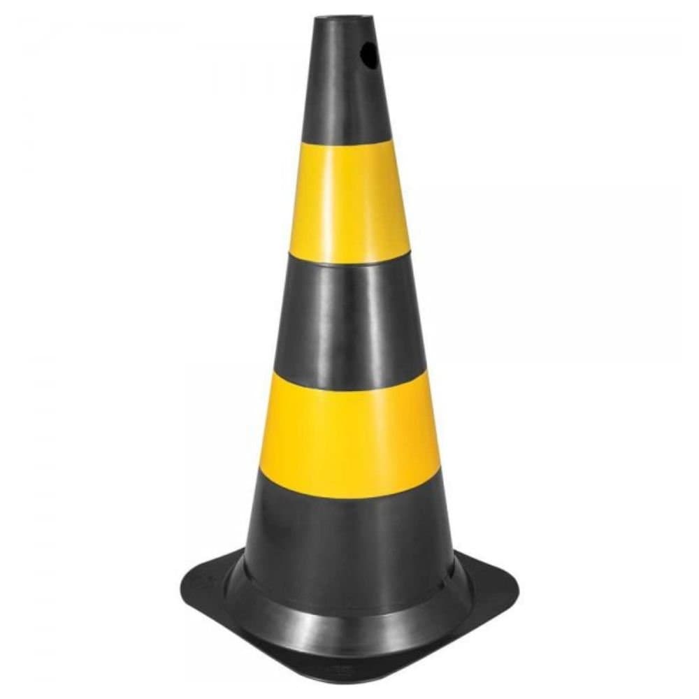 Cone sinalizador 75cm Preto E Amarelo VONDER-CONE75CMPA