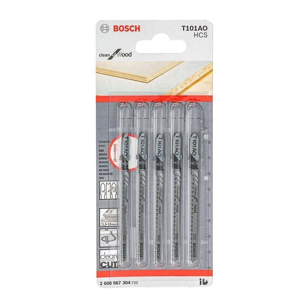 Lamina de Serra Tico Tico para Madeira T101AO Pacote 5 Unidades BOSCH-2608667304