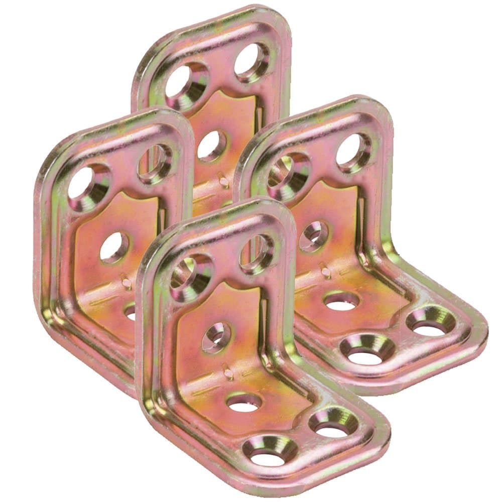 Placa Conectora Dobrada 30 x 30 x 30 x 22 mm com 4 Pecas e 16 Parafusos FIXTON-FT200001