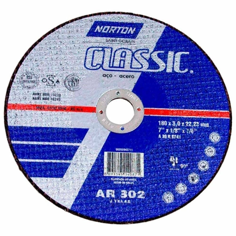 Disco de Corte AR302 7 x 18 x 78 Pol para Aco Carbono NORTON-66252842711