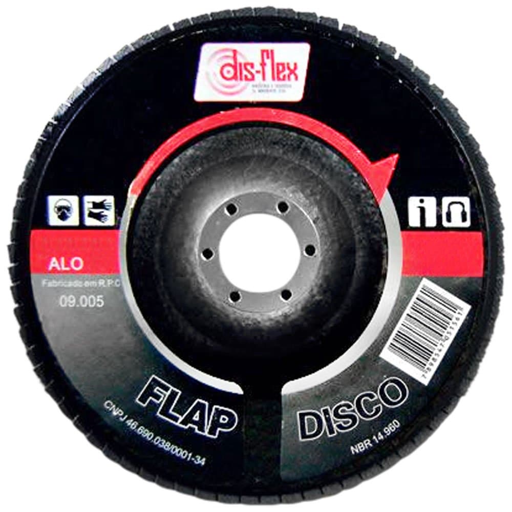 Disco Flap Prata Grao 120 180 x 22mm DISFLEX-09033
