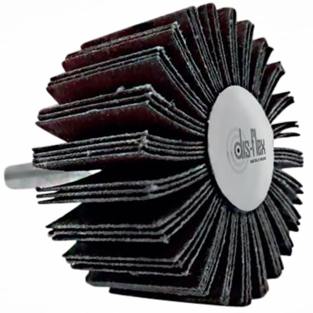 Mini Roda de Lixa Grao 36 60 x 20mm com Haste 14 Pol com 10 Unidades DISFLEX-10019