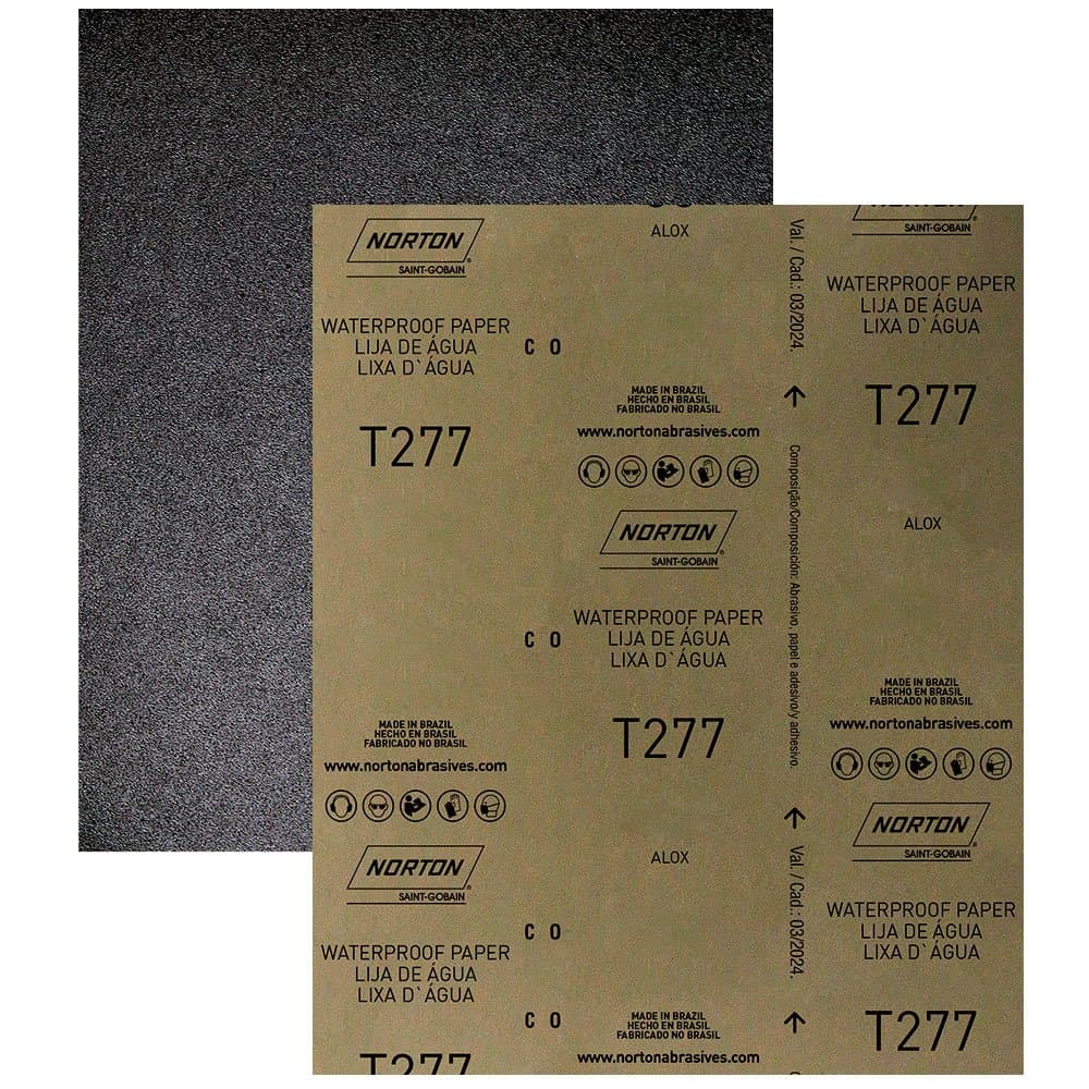 Folha de Lixa Dagua Grao 400 230x280mm 50 Unidades NORTON-5539541831